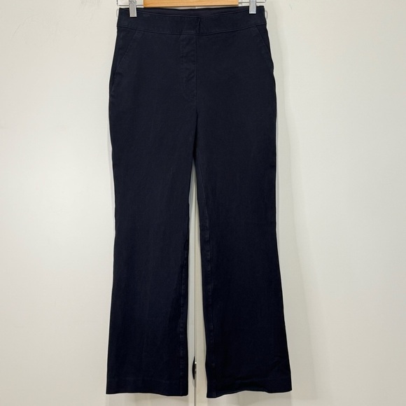 Spanx Polished Kick Flare Pants Small Tall Navy Blue Ankle Minimal Chic Business - Picture 5 of 11